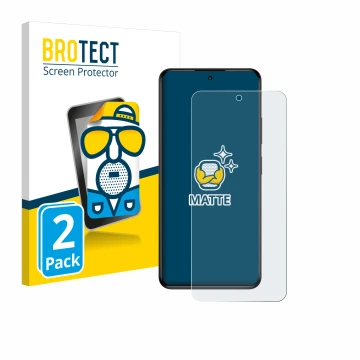 Parte frontale di una confezione del prodotto con il logo del marchio BROTECT. Accanto è raffigurato il dispositivo myPhone N2