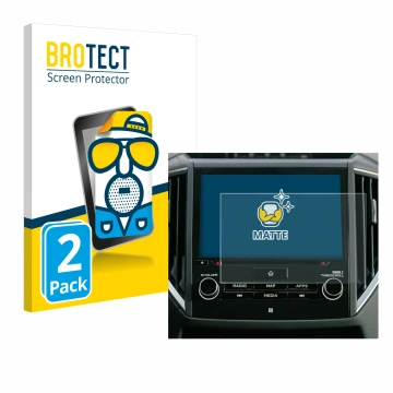 Parte frontale di una confezione del prodotto con il logo del marchio BROTECT. Accanto è raffigurato il dispositivo Subaru For
