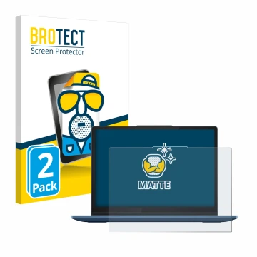 Parte frontale di una confezione del prodotto con il logo del marchio BROTECT. Accanto è raffigurato il dispositivo Lenovo Ide