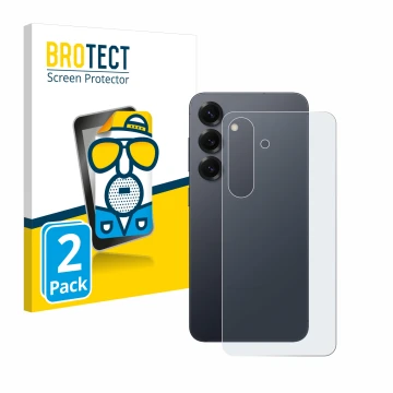Parte frontale di una confezione del prodotto con il logo del marchio BROTECT. Accanto è raffigurato il dispositivo Samsung Ga