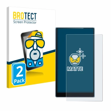 Parte frontale di una confezione del prodotto con il logo del marchio BROTECT. Accanto è raffigurato il dispositivo FiiO JM21 