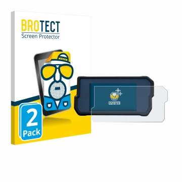 Parte frontale di una confezione del prodotto con il logo del marchio BROTECT. Accanto è raffigurato il dispositivo KTM 390 / 