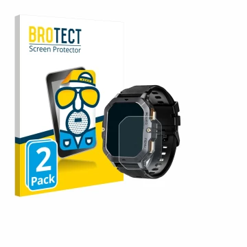 Parte frontale di una confezione del prodotto con il logo del marchio BROTECT. Accanto è raffigurato il dispositivo Oukitel BT