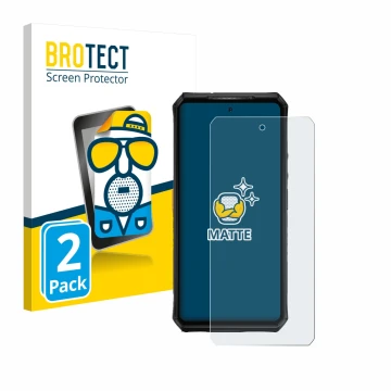 Parte frontale di una confezione del prodotto con il logo del marchio BROTECT. Accanto è raffigurato il dispositivo Ulefone Ar