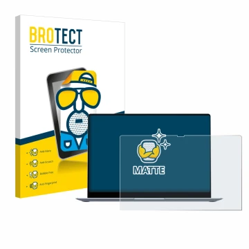 Parte frontale di una confezione del prodotto con il logo del marchio BROTECT. Accanto è raffigurato il dispositivo Samsung Ga