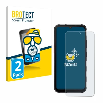Parte frontale di una confezione del prodotto con il logo del marchio BROTECT. Accanto è raffigurato il dispositivo Samsung Ga