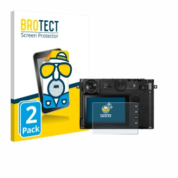 Parte frontale di una confezione del prodotto con il logo del marchio BROTECT. Accanto è raffigurato il dispositivo Fujifilm G