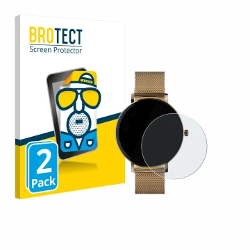 Parte frontale di una confezione del prodotto con il logo del marchio BROTECT. Accanto è raffigurato il dispositivo ZenWatch V