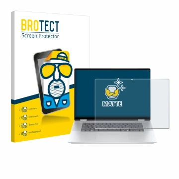 Parte frontale di una confezione del prodotto con il logo del marchio BROTECT. Accanto è raffigurato il dispositivo HP OmniBoo