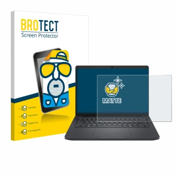 Parte frontale di una confezione del prodotto con il logo del marchio BROTECT. Accanto è raffigurato il dispositivo Dell Pro M