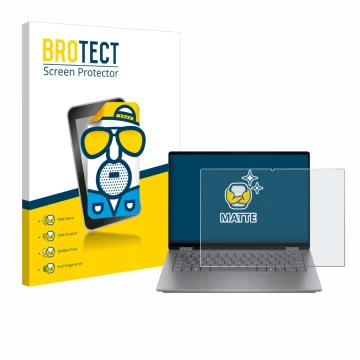 Parte frontale di una confezione del prodotto con il logo del marchio BROTECT. Accanto è raffigurato il dispositivo HP OmniBoo