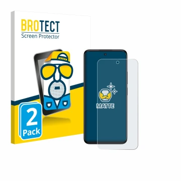 Parte frontale di una confezione del prodotto con il logo del marchio BROTECT. Accanto è raffigurato il dispositivo TCL 60R 5G