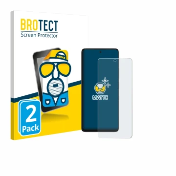 Parte frontale di una confezione del prodotto con il logo del marchio BROTECT. Accanto è raffigurato il dispositivo TCL 60 Nxt
