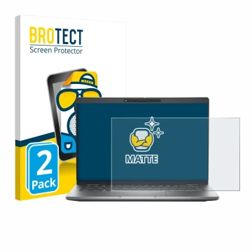 Parte frontale di una confezione del prodotto con il logo del marchio BROTECT. Accanto è raffigurato il dispositivo Dell Latit
