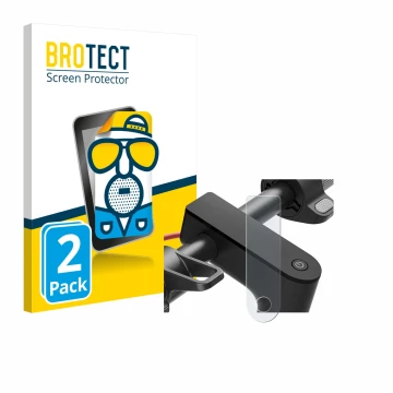 Parte frontale di una confezione del prodotto con il logo del marchio BROTECT. Accanto è raffigurato il dispositivo Xiaomi Ele