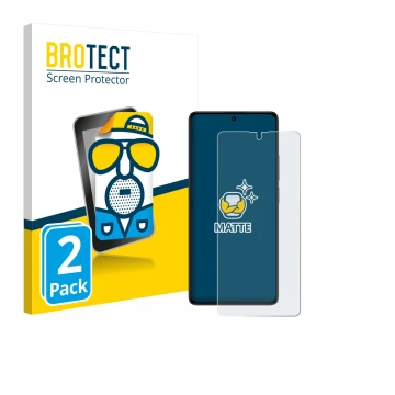 Parte frontale di una confezione del prodotto con il logo del marchio BROTECT. Accanto è raffigurato il dispositivo Xiaomi Poc