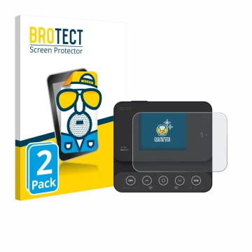 Parte frontale di una confezione del prodotto con il logo del marchio BROTECT. Accanto è raffigurato il dispositivo ISDT K2Zip