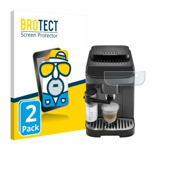 Parte frontale di una confezione del prodotto con il logo del marchio BROTECT. Accanto è raffigurato il dispositivo DeLonghi M