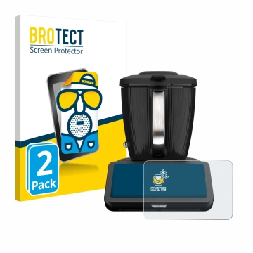 Parte frontale di una confezione del prodotto con il logo del marchio BROTECT. Accanto è raffigurato il dispositivo Vorwerk Bi