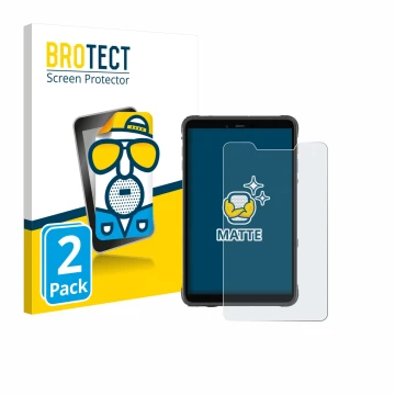 Parte frontale di una confezione del prodotto con il logo del marchio BROTECT. Accanto è raffigurato il dispositivo Ulefone Ar