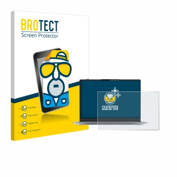 Parte frontale di una confezione del prodotto con il logo del marchio BROTECT. Accanto è raffigurato il dispositivo Lenovo Thi