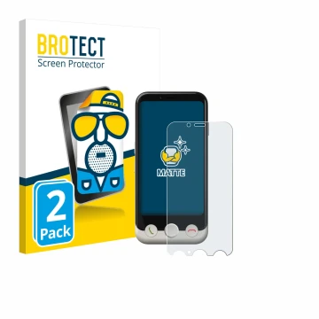Parte frontale di una confezione del prodotto con il logo del marchio BROTECT. Accanto è raffigurato il dispositivo Doro Auror