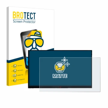 Parte frontale di una confezione del prodotto con il logo del marchio BROTECT. Accanto è raffigurato il dispositivo Verbatim P