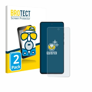 Parte frontale di una confezione del prodotto con il logo del marchio BROTECT. Accanto è raffigurato il dispositivo Motorola M