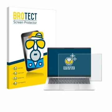 Parte frontale di una confezione del prodotto con il logo del marchio BROTECT. Accanto è raffigurato il dispositivo HP EliteBo