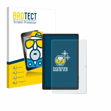 Parte frontale di una confezione del prodotto con il logo del marchio BROTECT. Accanto è raffigurato il dispositivo Doogee Tab