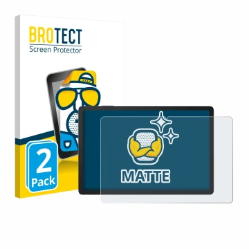 Parte frontale di una confezione del prodotto con il logo del marchio BROTECT. Accanto è raffigurato il dispositivo Doogee Tab