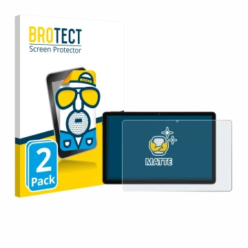 Parte frontale di una confezione del prodotto con il logo del marchio BROTECT. Accanto è raffigurato il dispositivo Doogee Tab