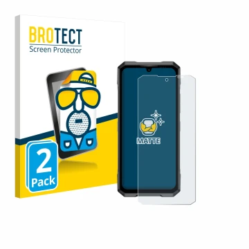 Parte frontale di una confezione del prodotto con il logo del marchio BROTECT. Accanto è raffigurato il dispositivo Doogee Bla