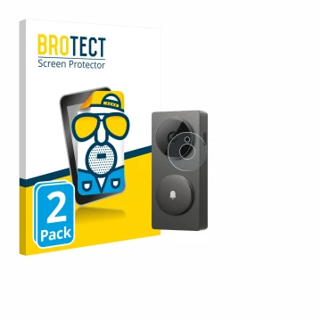 Parte frontale di una confezione del prodotto con il logo del marchio BROTECT. Accanto è raffigurato il dispositivo Aqara Hub 