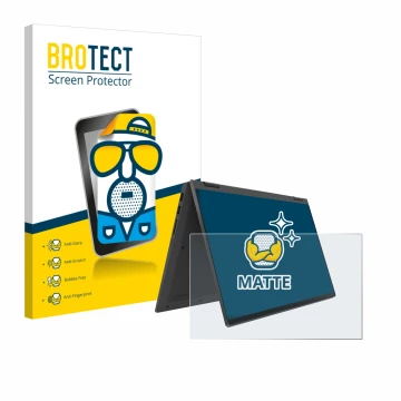 Parte frontale di una confezione del prodotto con il logo del marchio BROTECT. Accanto è raffigurato il dispositivo Lenovo Ide