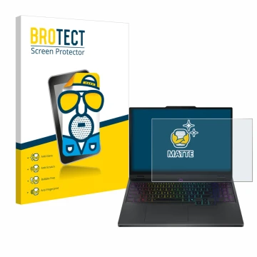 Parte frontale di una confezione del prodotto con il logo del marchio BROTECT. Accanto è raffigurato il dispositivo Lenovo Leg