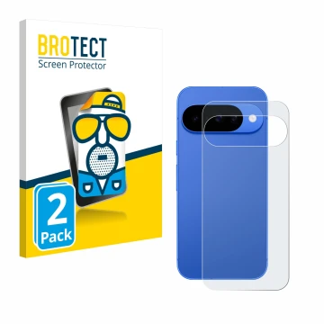 Parte frontale di una confezione del prodotto con il logo del marchio BROTECT. Accanto è raffigurato il dispositivo Google Pix