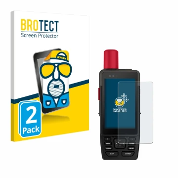 Parte frontale di una confezione del prodotto con il logo del marchio BROTECT. Accanto è raffigurato il dispositivo Garmin GPS