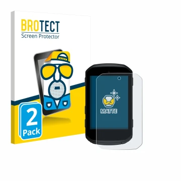 Parte frontale di una confezione del prodotto con il logo del marchio BROTECT. Accanto è raffigurato il dispositivo Garmin Edg