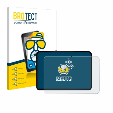 Parte frontale di una confezione del prodotto con il logo del marchio BROTECT. Accanto è raffigurato il dispositivo Teclast T6