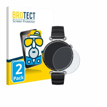 Parte frontale di una confezione del prodotto con il logo del marchio BROTECT. Accanto è raffigurato il dispositivo Huawei Wat