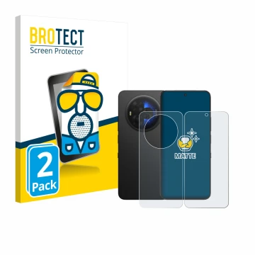 Parte frontale di una confezione del prodotto con il logo del marchio BROTECT. Accanto è raffigurato il dispositivo TCL NXTPAP