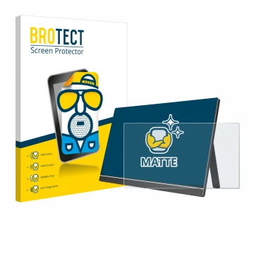 Parte frontale di una confezione del prodotto con il logo del marchio BROTECT. Accanto è raffigurato il dispositivo Arzopa ‎60