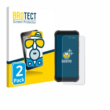 Parte frontale di una confezione del prodotto con il logo del marchio BROTECT. Accanto è raffigurato il dispositivo Ulefone Ru