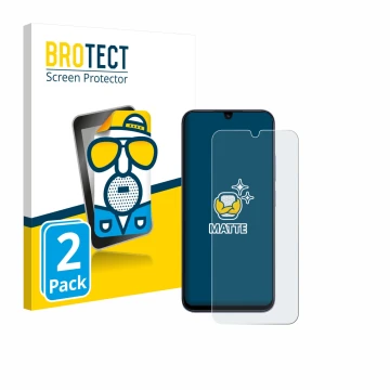 Parte frontale di una confezione del prodotto con il logo del marchio BROTECT. Accanto è raffigurato il dispositivo Xiaomi Poc