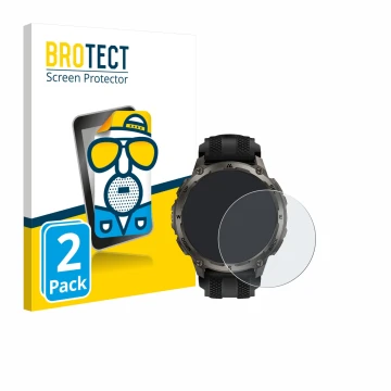 Parte frontale di una confezione del prodotto con il logo del marchio BROTECT. Accanto è raffigurato il dispositivo Kospet Tan