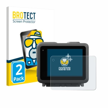 Parte frontale di una confezione del prodotto con il logo del marchio BROTECT. Accanto è raffigurato il dispositivo GoPro Lit 