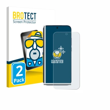 Parte frontale di una confezione del prodotto con il logo del marchio BROTECT. Accanto è raffigurato il dispositivo realme GT 