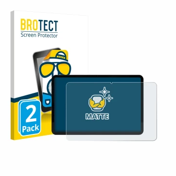 Parte frontale di una confezione del prodotto con il logo del marchio BROTECT. Accanto è raffigurato il dispositivo Volla Tabl