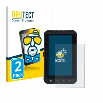 Parte frontale di una confezione del prodotto con il logo del marchio BROTECT. Accanto è raffigurato il dispositivo Winmate M7